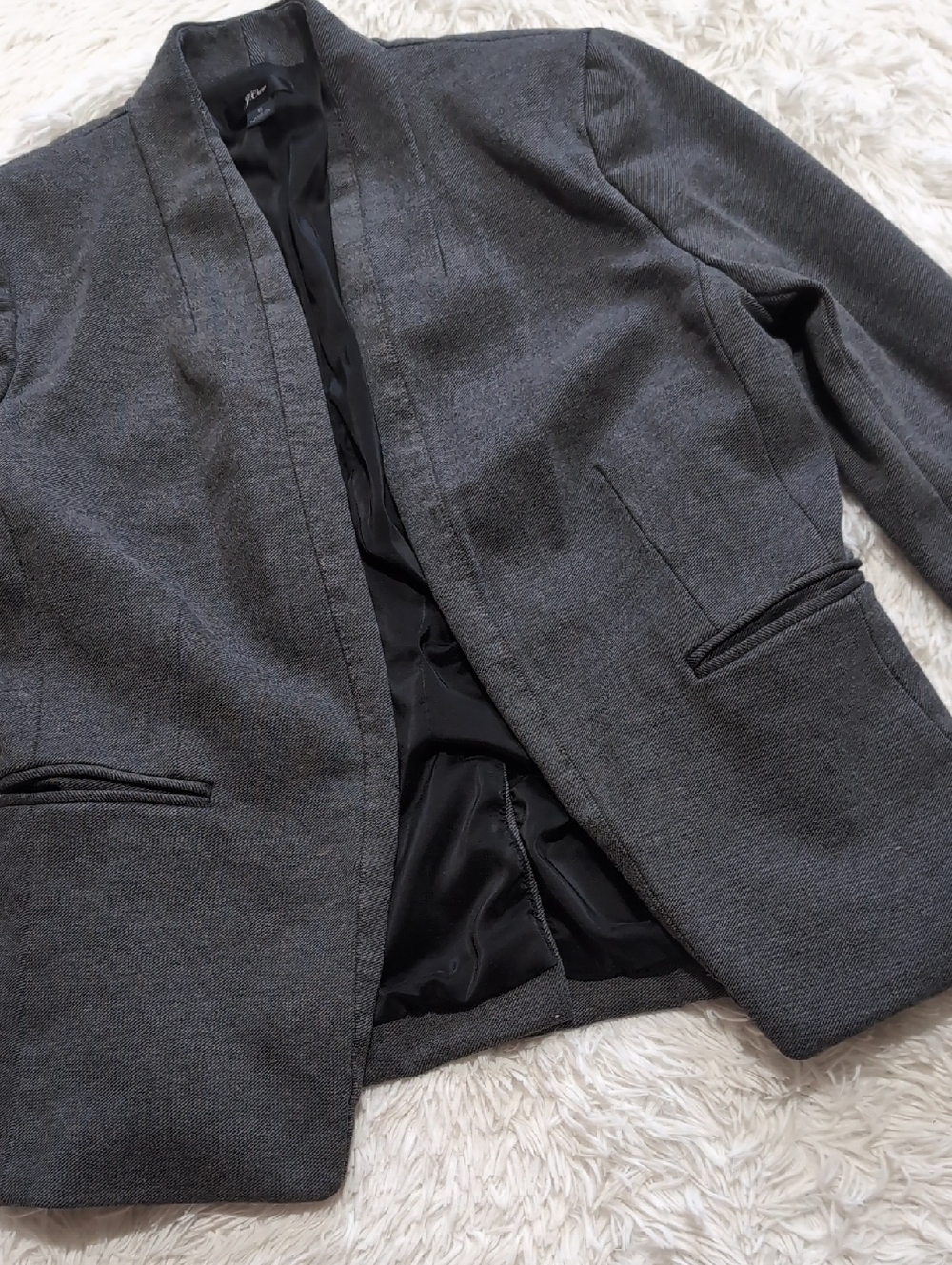 J. Crew Grey Going-Out Stretch Twill Blazer Size 6 - Picture 8 of 15